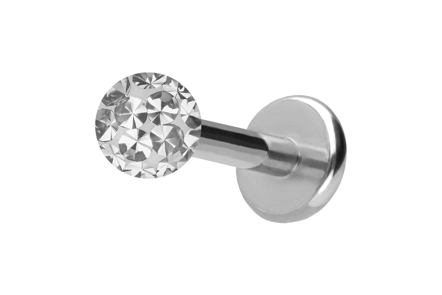 Titan Labret Piercing mit Push Fit EPOXY-KUGEL
